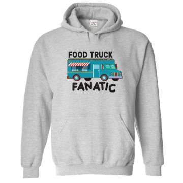 Food Truck Fanatic Unisex Classic Kids and Adults Pullover Hoodie For Foodies							 									 									